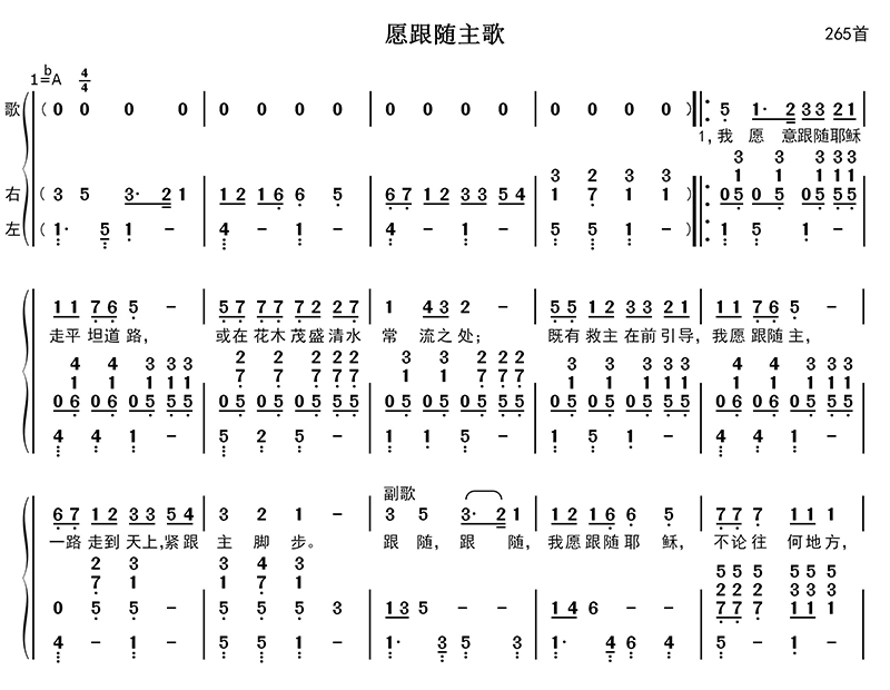 愿跟随主歌