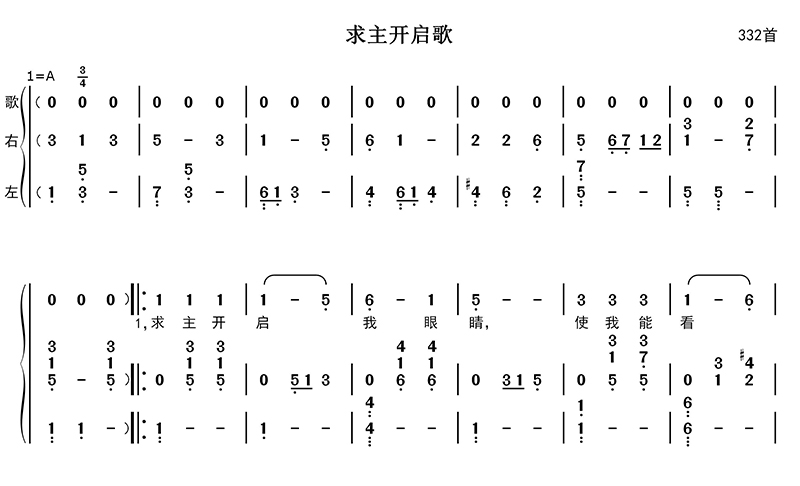 求主开启歌