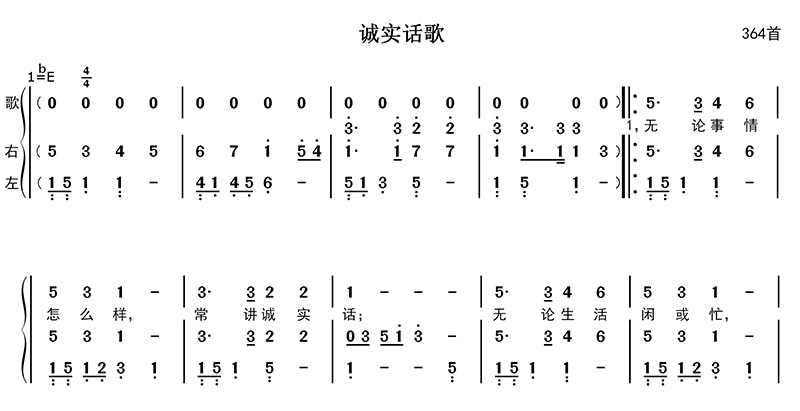 诚实话歌